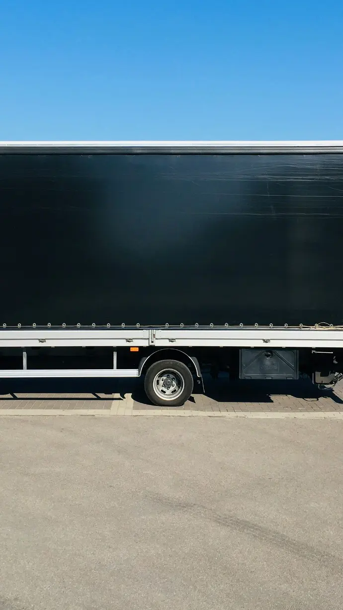 a large truck parked on the side of the road